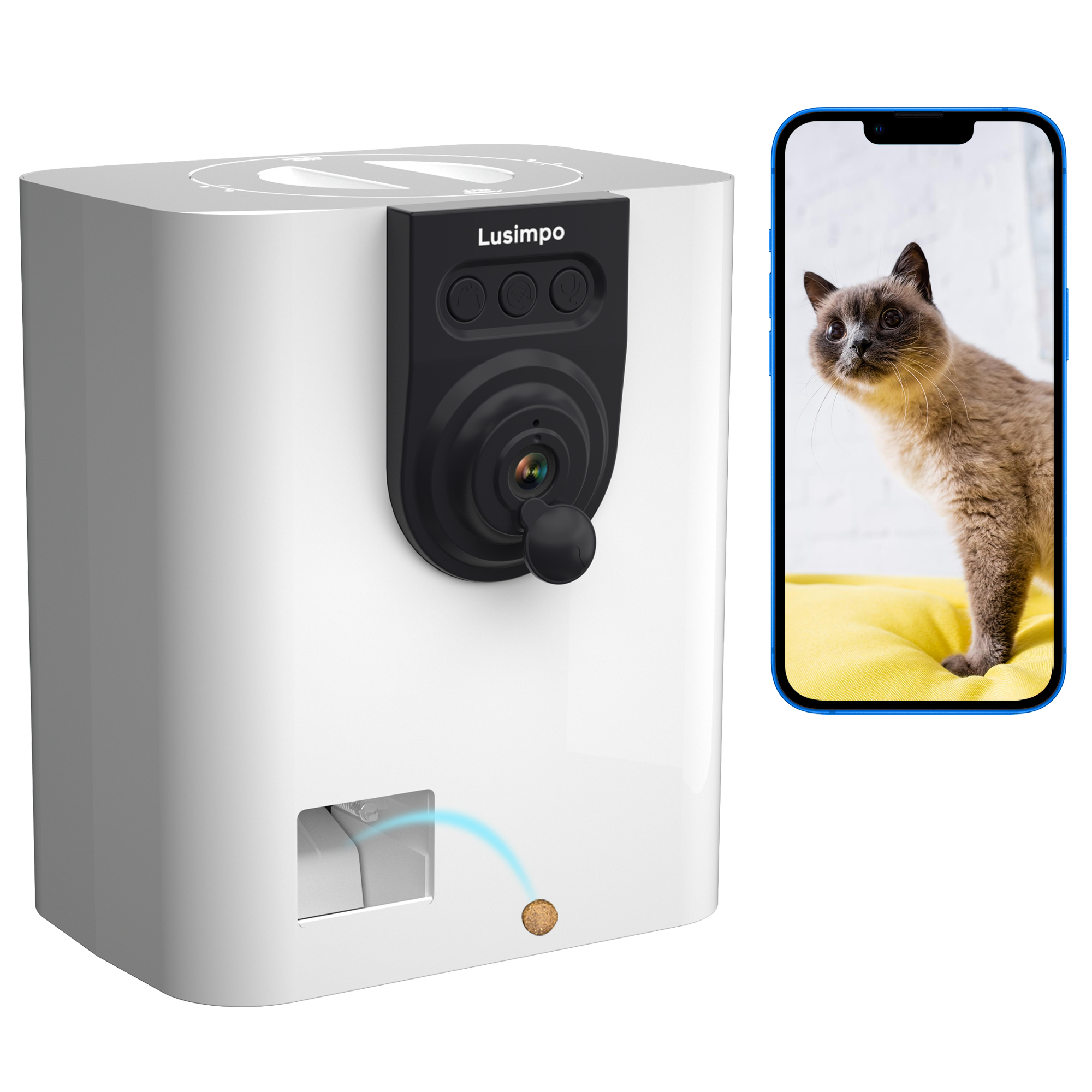 Lusimpo Pet Camera with Treat Dispenser